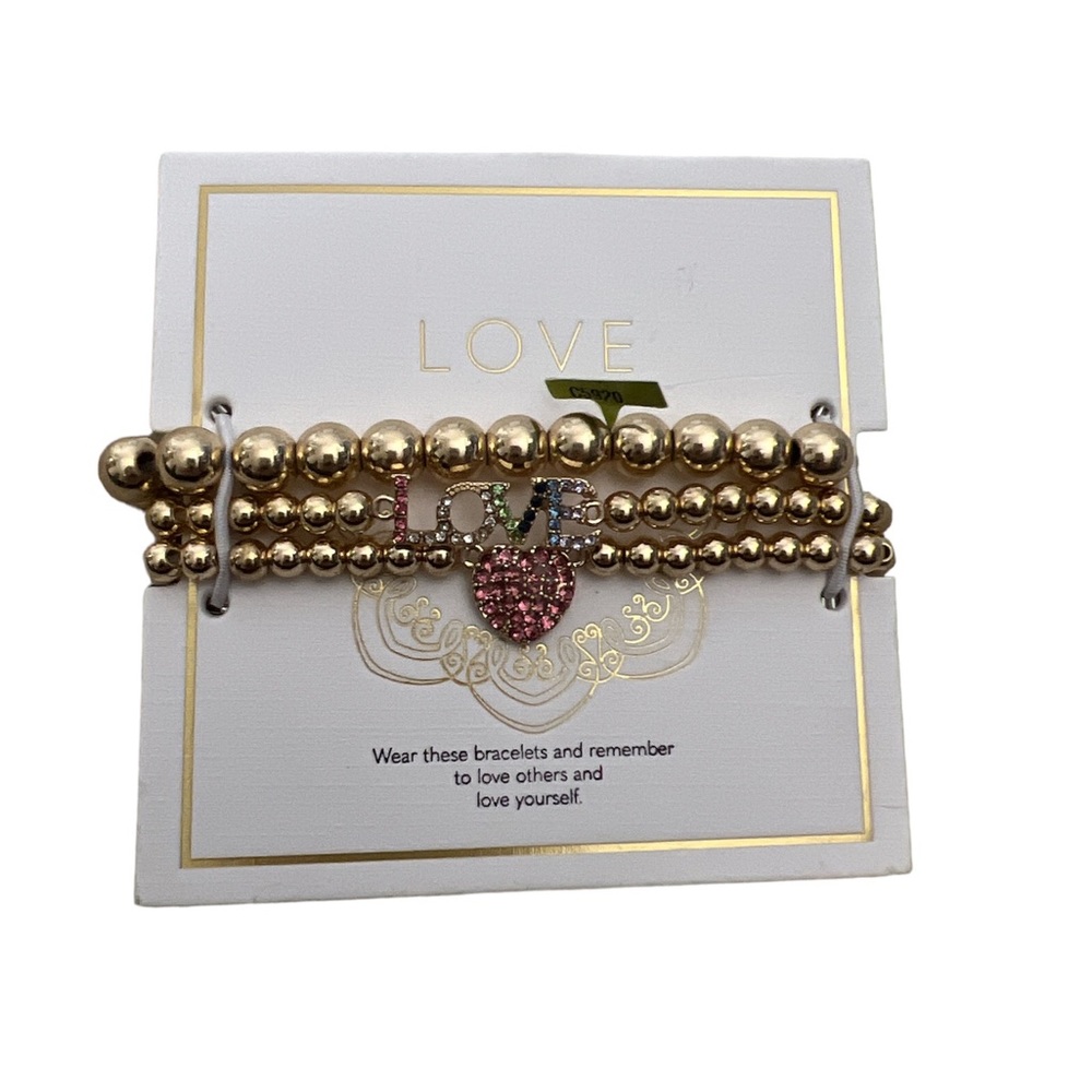 LOVE Set of 3 Bracelets